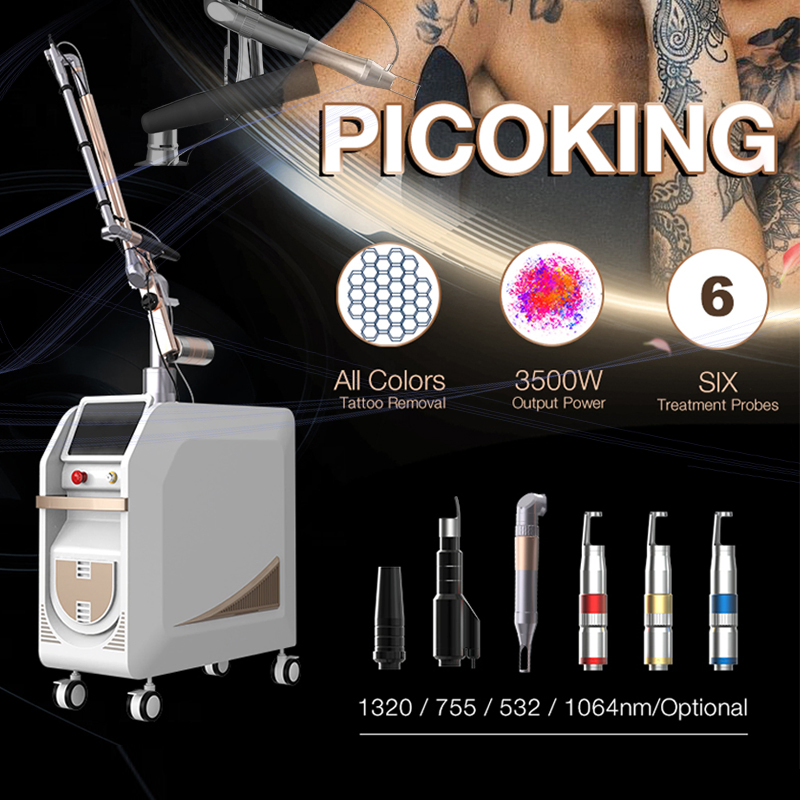 Pico Laser 1064nm 532nm Skin Q Switch ND YAG Tattoo Removal Machine