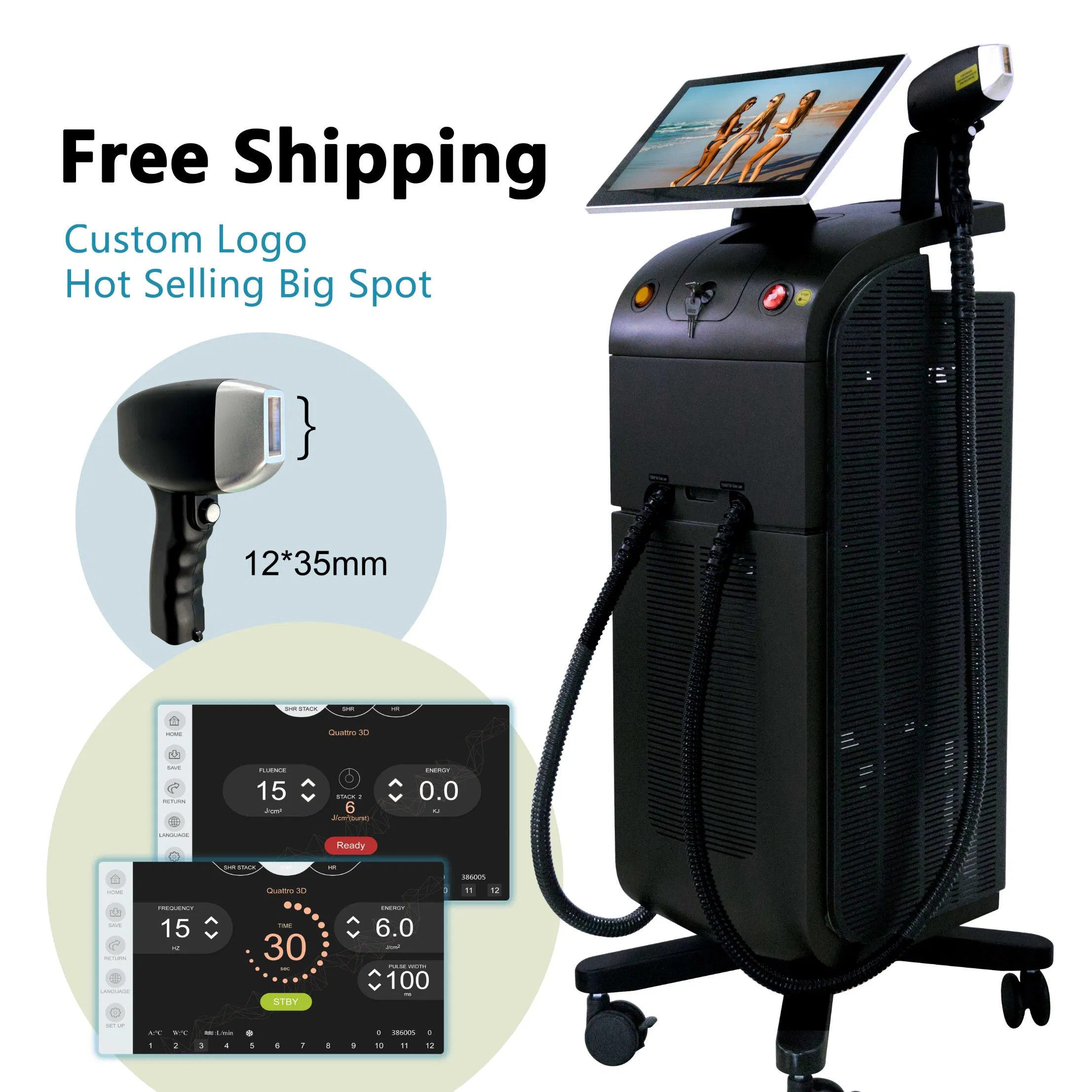 50% off High Power 1000W 1200W Diode Laser Hair Removal 808 Beauty Medical Equipment