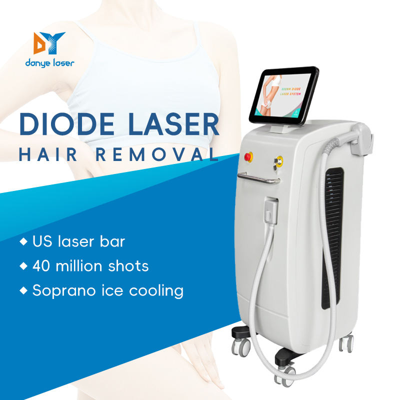 808nm Diode Laser Hair Removal Device with Water + Semiconductor Cooling