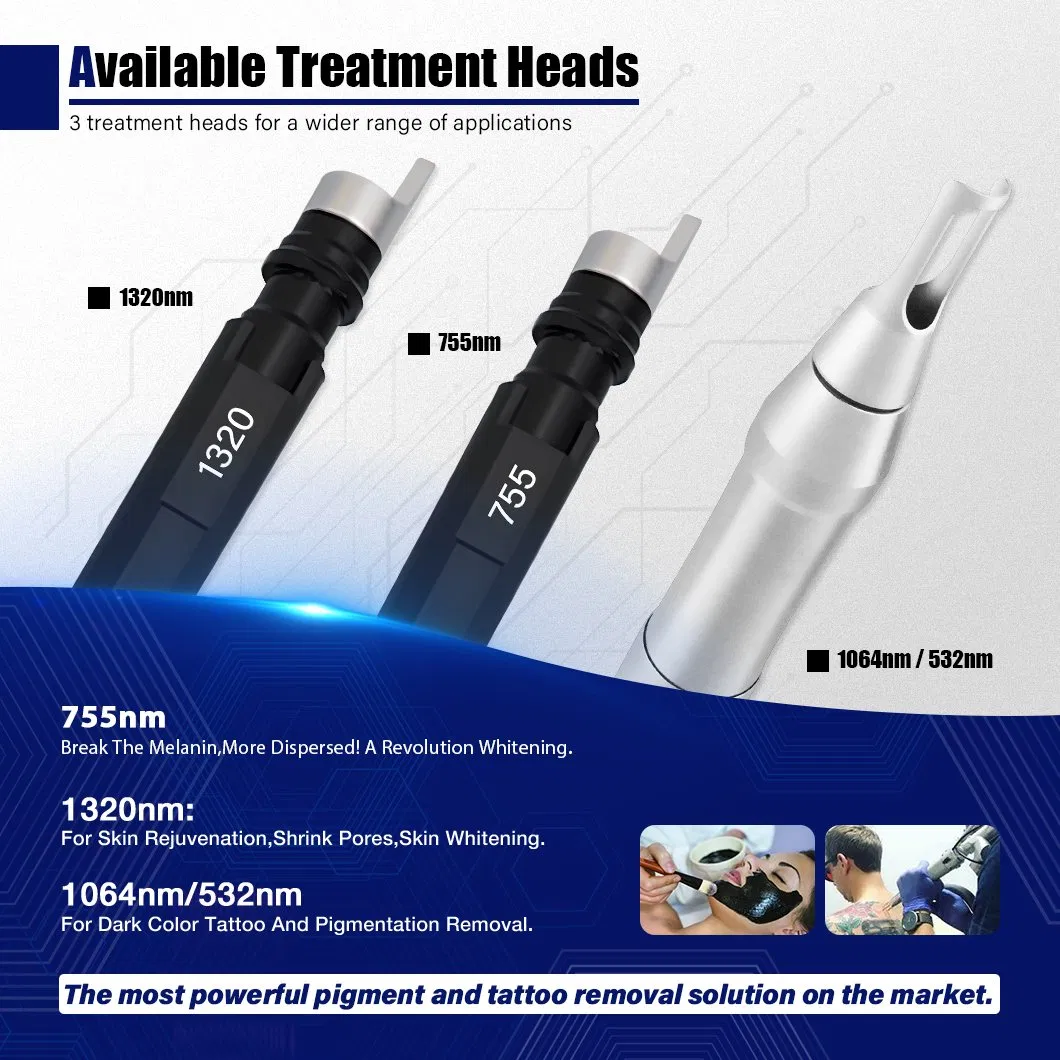 High-Efficiency 1-10Hz Laser Tattoo and Hair Removal Device
