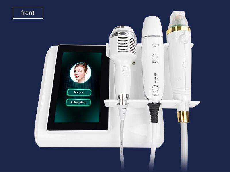 Dual-Function Ultrasound Knife and Cryo Hammer Skin Tightening Device