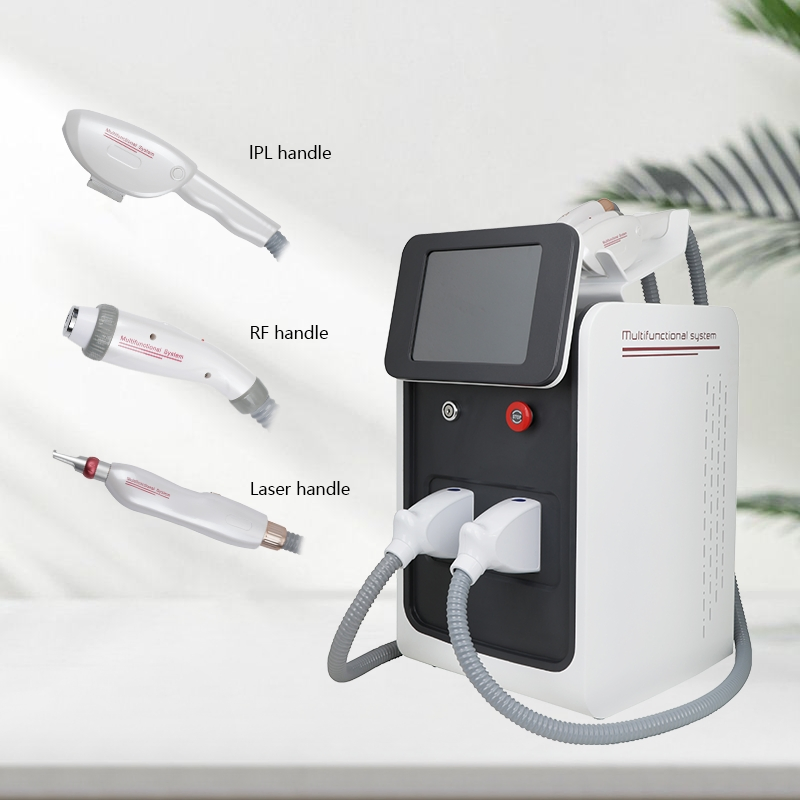 3-in-1 ND YAG Opt Laser IPL Machine for Acne Treatment Skin Care Tattoo Removal Face Hands Desktop Au/Us/It/Za/China Plugs