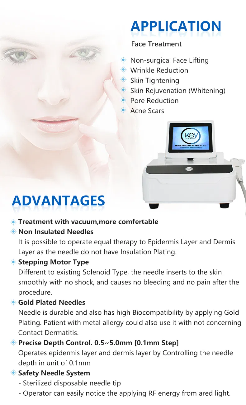 Professional RF Beauty Needles Device for Wrinkle Reduction and Anti-Aging Treatment