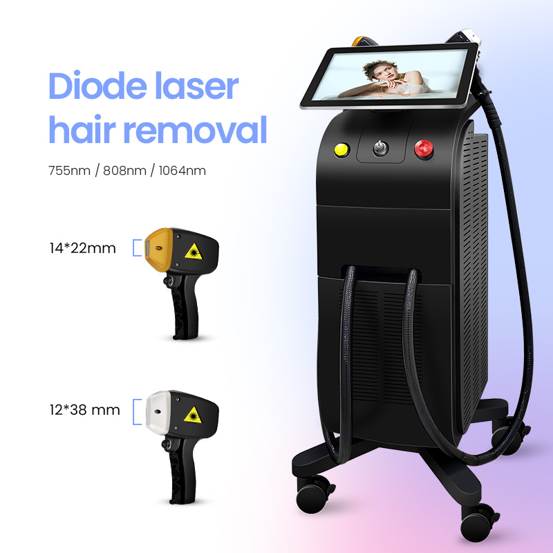 Titanium Hair Removal Salon Equipment Single/Dual Heads Diode Laser Tec Cooling System