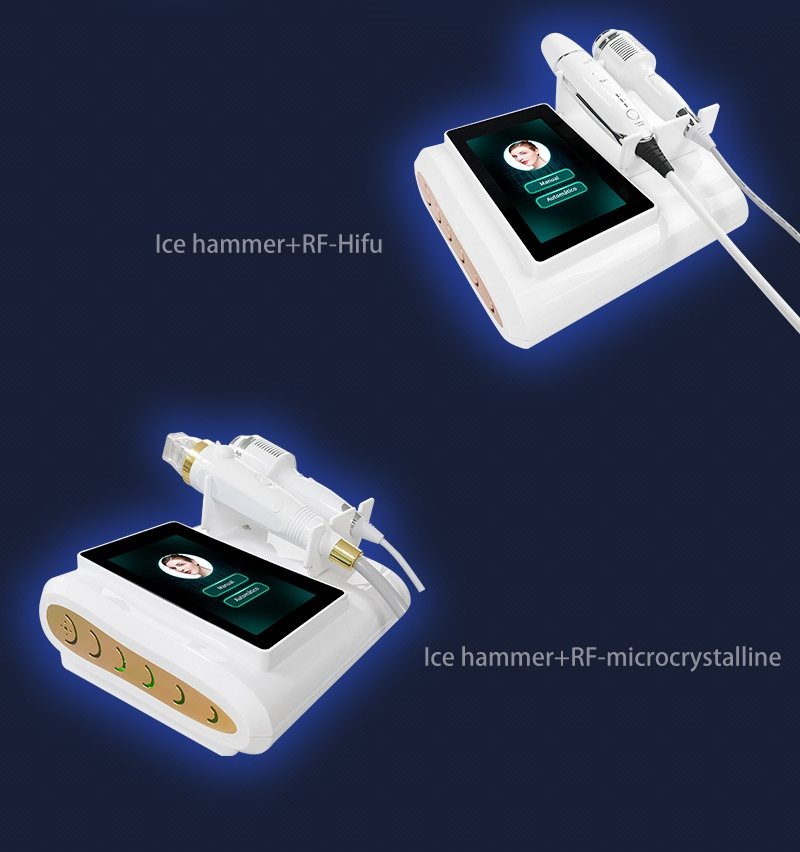 Gold RF Microneedle Device with Hifu and Ice Hammer Combination