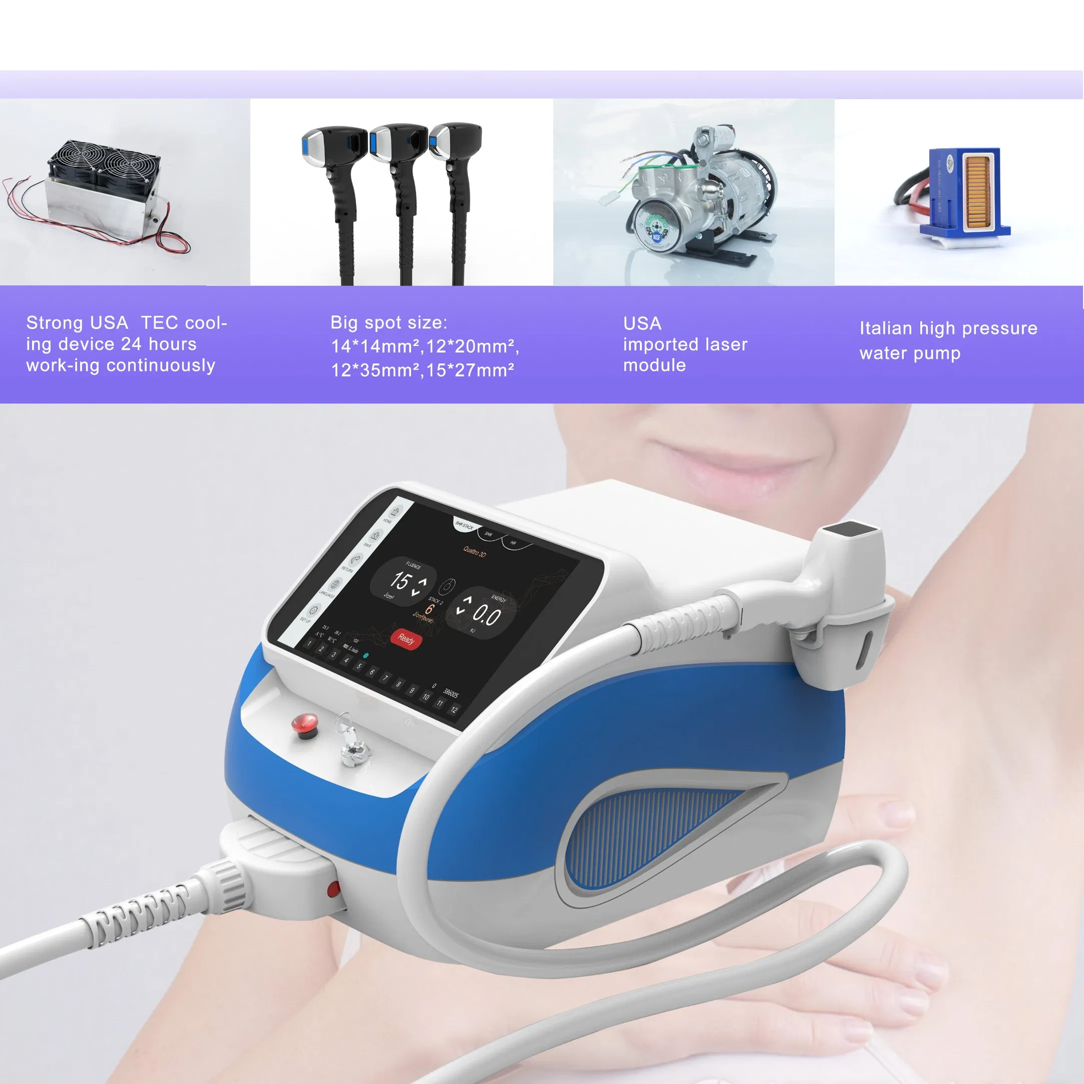 Newest 2024 755 808 1064 Portable Diode 808 Laser Hair Removal Personnelle Use 808 Diode Laser Hair Removal Machine for Iraq