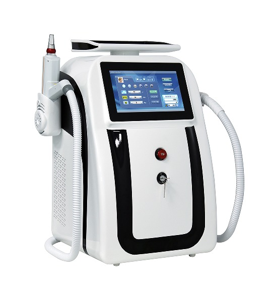 Multifunction Into One Beauty Machine with IPL Shr +ND YAG Laser for Hair Acne Pigment Tattoo Removal Skin Rejuvenation