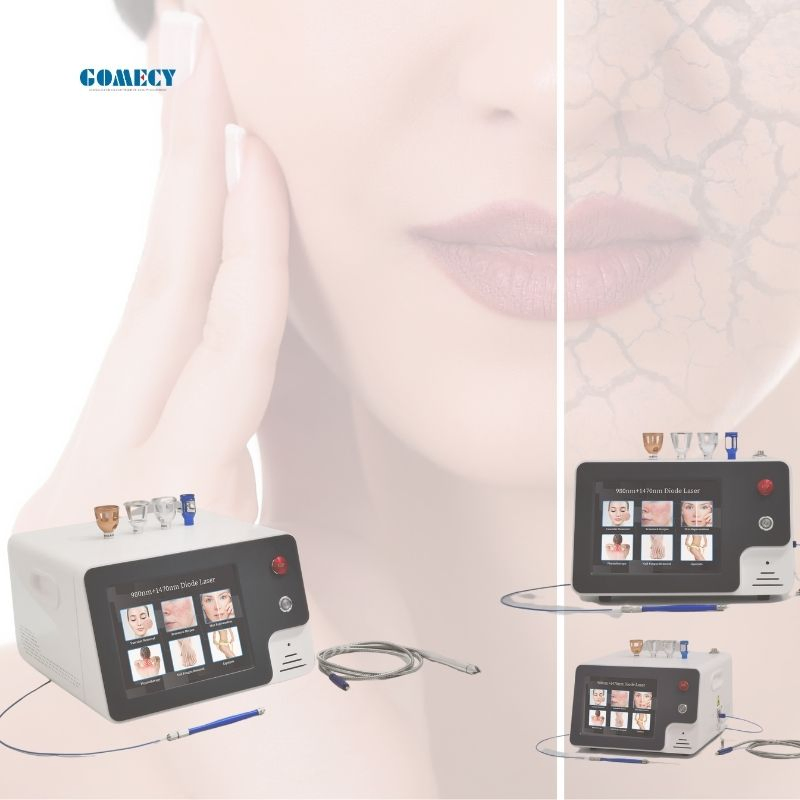 Gomecy Portable Acne Treatment Endolaser Evlt 980 with 1470 Endolifting Gomecy Facial Laser Diode Machine for Hemorrhoids Desktop Style