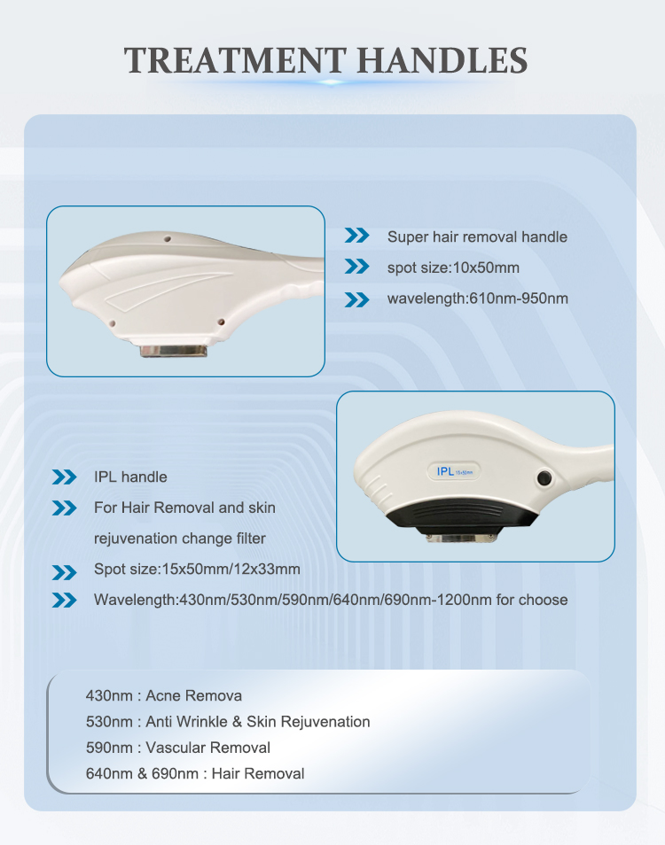 Hot Selling New Arrival Portable 2 Handpiece IPL+Opt+Shr Super Hair Removal Machine IPL