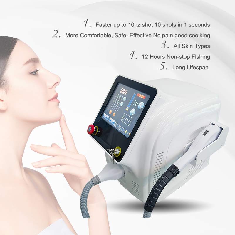 Sapphire IPL Super Hair Removal Ice Cooling Skin Rejuvenation Acne Scar Treatment Beauty Salon Equipment