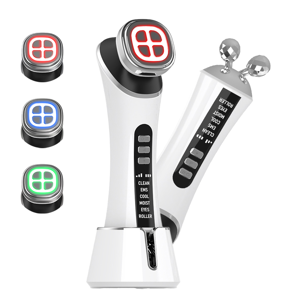 New Beauty Device 6 In 1 Skin Cool Sculpting Lifting Face Tightening Machine At Home V Line Micro Current Face Lifting Device