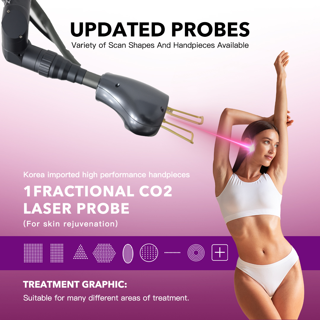 Newest Beauty-Laser-Equipment Fractional CO2 Laser Machine 10600nm Air Cooling High Strength for Clinic Salon