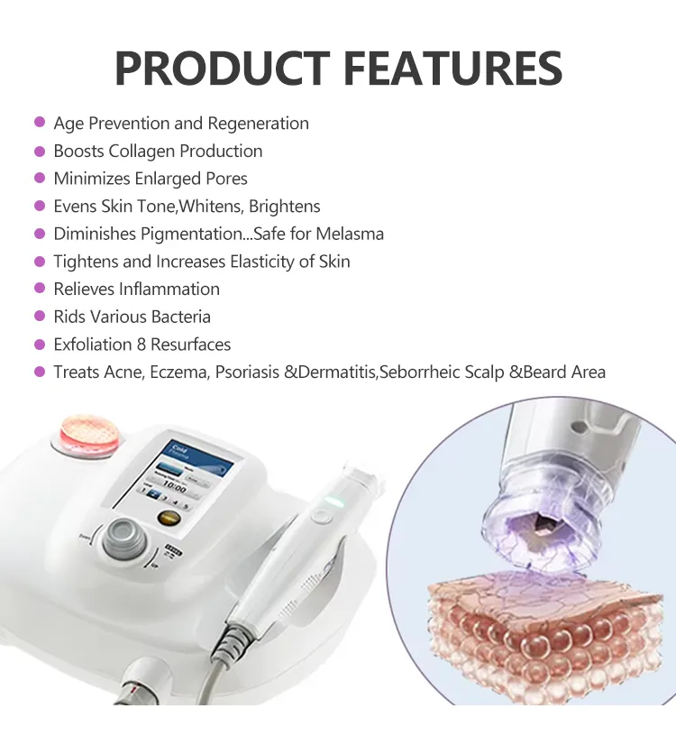 Portable Cold Plasma Beauty Machine for Acne Treatment Skin Tightening Whitening