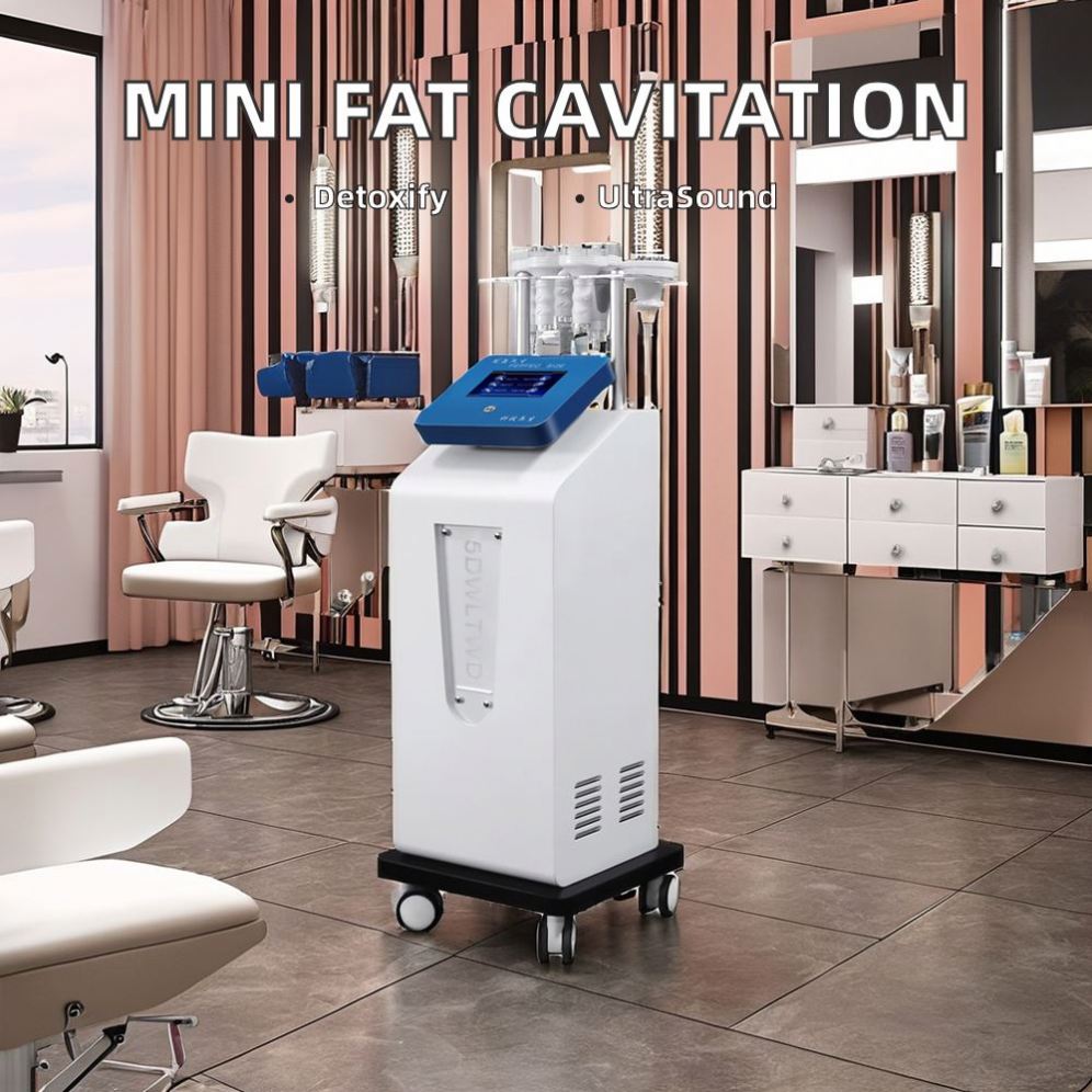 Mini Standing Cavitation Machine for Eye Area Fat Freezing 80K Ultrasound Strength UK Plug Type