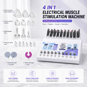 EMS Muscle Stimulator Fitness ELectrostimulation Slimming Machine Vacuum Therapy Massage Lymph Drainage Device