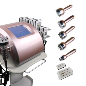 Rose 6 in 1 Vacuum Golden Rose pink Lipolaser Rf Radio Frequency 80k Lose Weight Body Shaper Cavitation Vacuum Lipo Ultrasonic