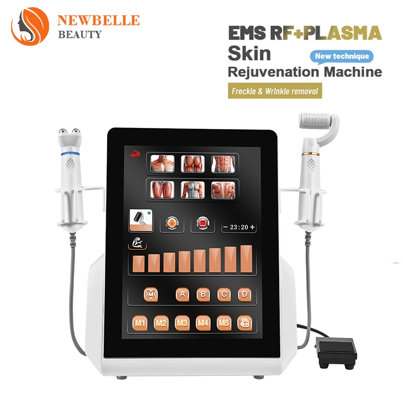 3 in 1 EMS Plasma Jet and Microneedling RF Cold Machine Beauty Glasses Fat Melting Skin Rejuvenation Tightening
