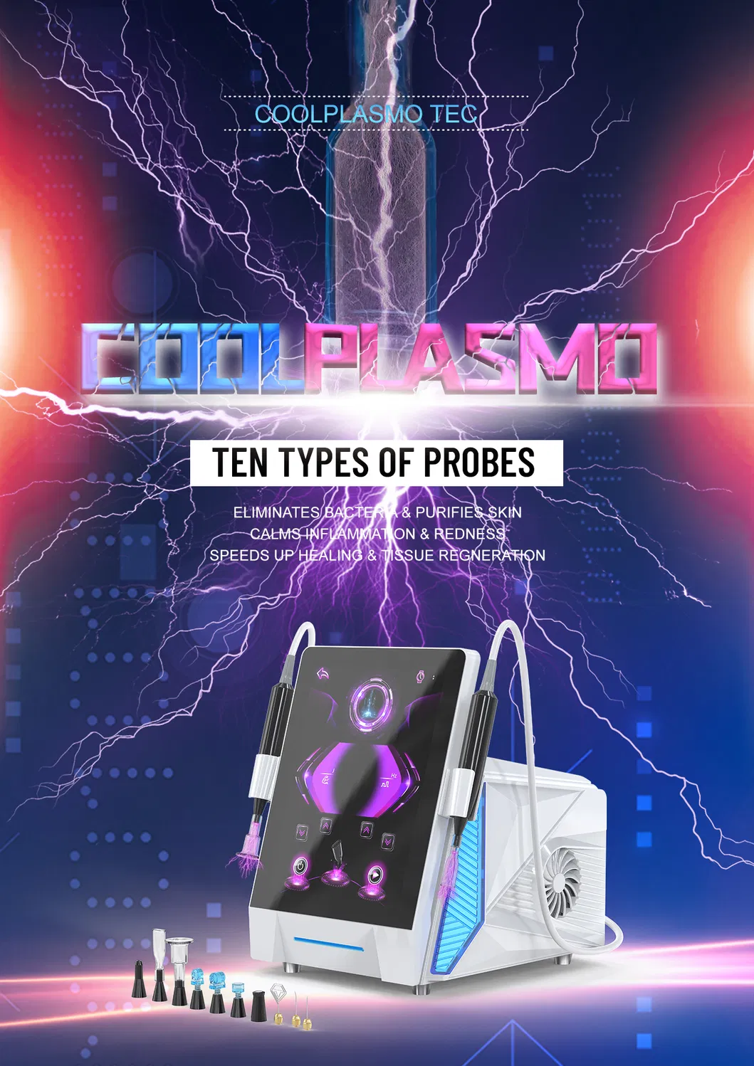 Fusions Plasma Beauty Machine Cold and Warm Plasma Acne Scar Treatment Skin Rejuvenation and Tightening