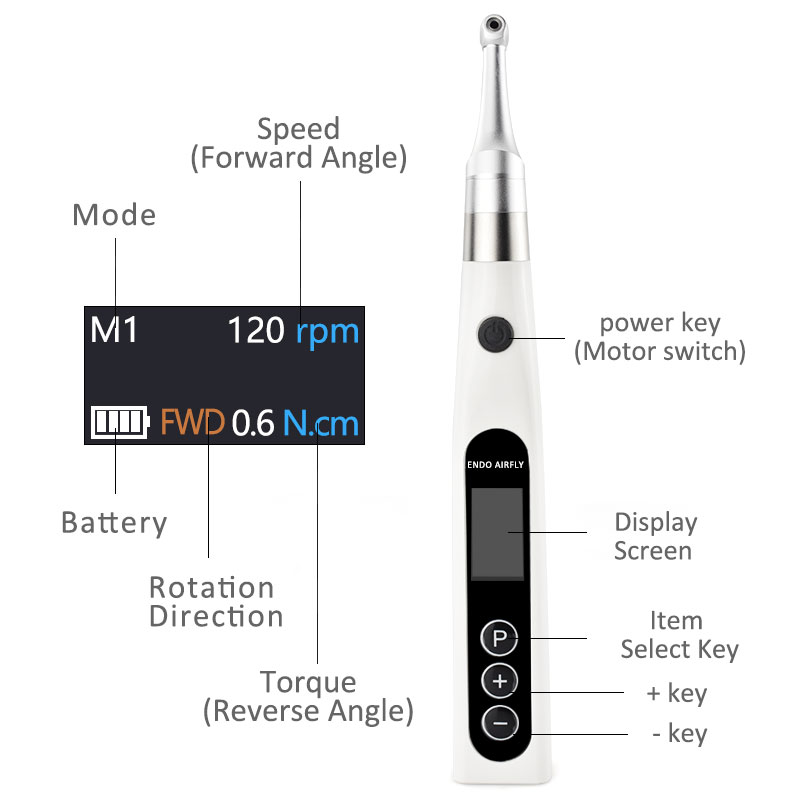 Wireless Endo Motor Machine Air Rotary Motor Dental Instrument For Root Canal Therapy Electric Endodontic Treatment