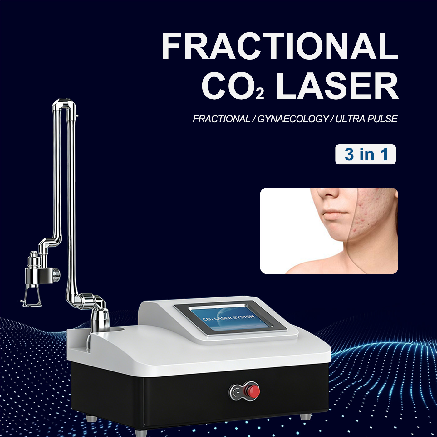 Portable Desktop CO2 Fractional Laser Machine 10600nm Vaginal Tightening Salon Aesthetic Apparatus Beauty Equipment