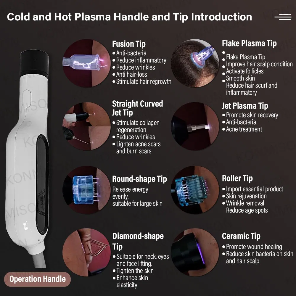 8 in 1 Skin Tightening Hot and Cold Fusion Plasma Skin Care Machine