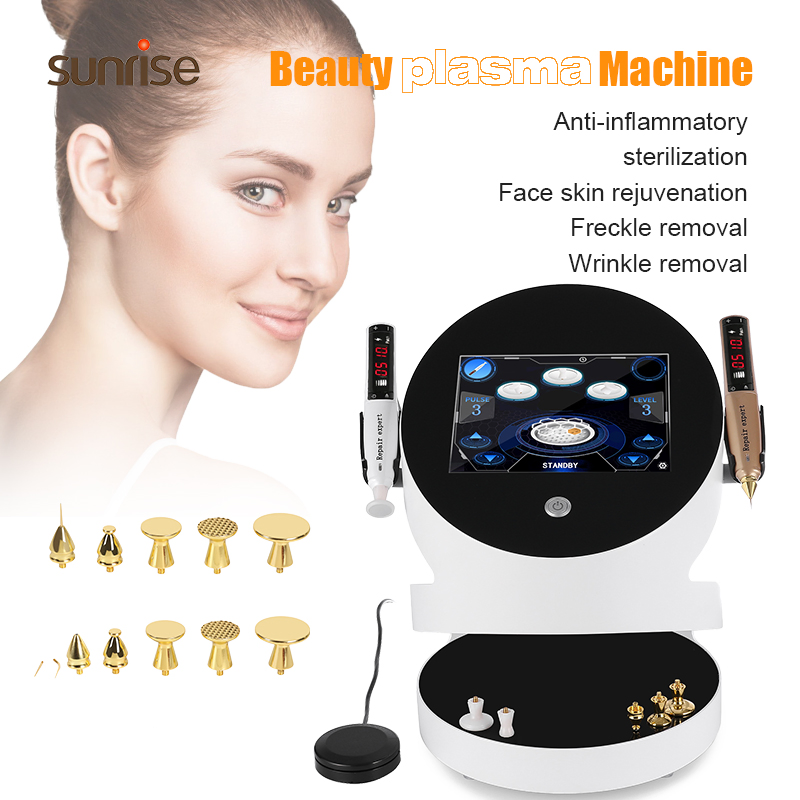 Skin Tightening Anti-Aging Double Handles Plasma Lifting Therapy Cold Plasma Cutting Mole Removal Plasma Beauty Machine