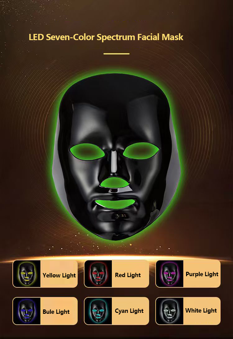 New Arrival 7 In 1 Desktop Hydra Beauty Facial Skin Care Blackhead Removal Machine With LEDs-lights Mask