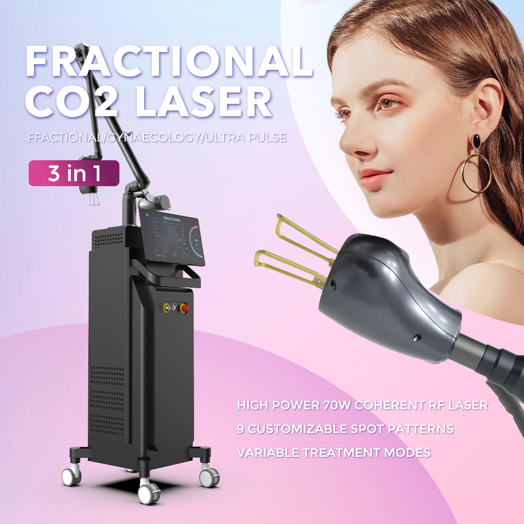 Newest Beauty-Laser-Equipment Fractional CO2 Laser Machine 10600nm Air Cooling High Strength for Clinic Salon