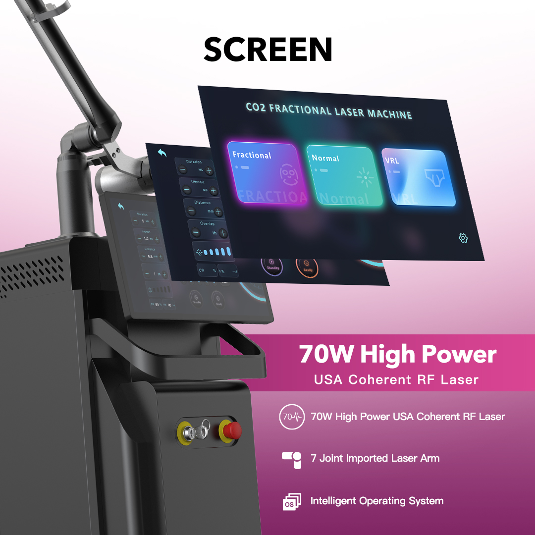 Newest Beauty-Laser-Equipment Fractional CO2 Laser Machine 10600nm Air Cooling High Strength for Clinic Salon