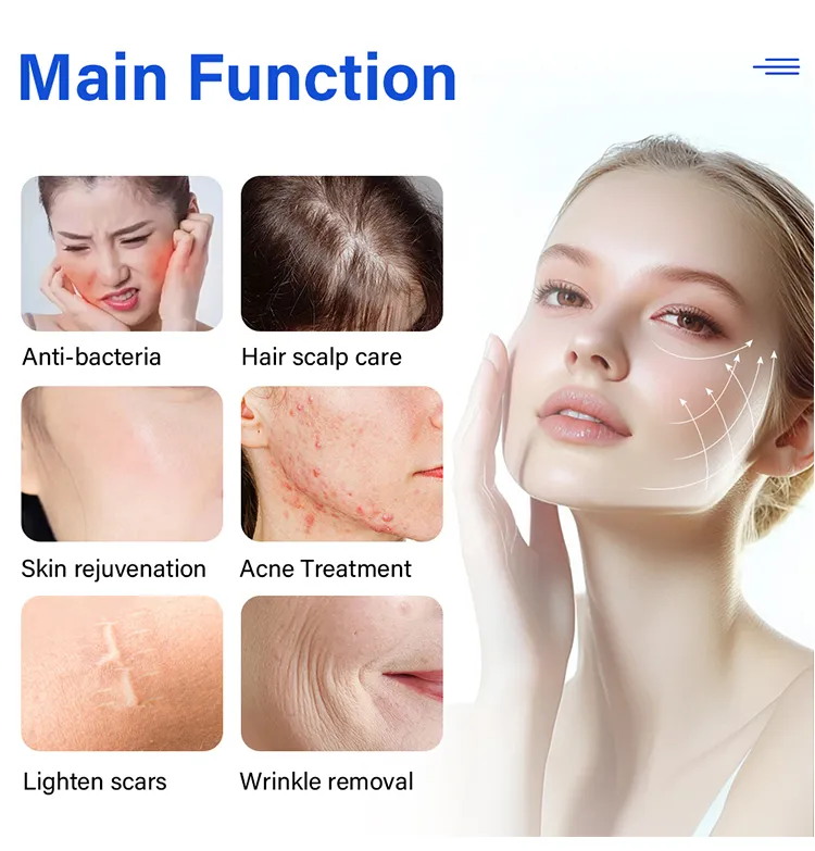 8 in 1 Skin Tightening Hot and Cold Fusion Plasma Skin Care Machine Functions
