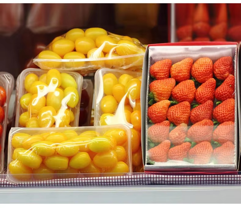 Food Grade PVC Food Cling Film High Quality Clear Transparent Waterproof Soft Plastic Jumbo Roll Wrapping Stretch Film Packing Material for Food Packaging