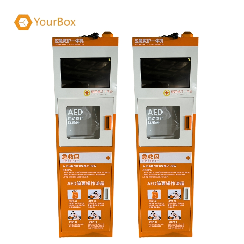 Large Wall Mounted Aed Cabinet for School Health with Window