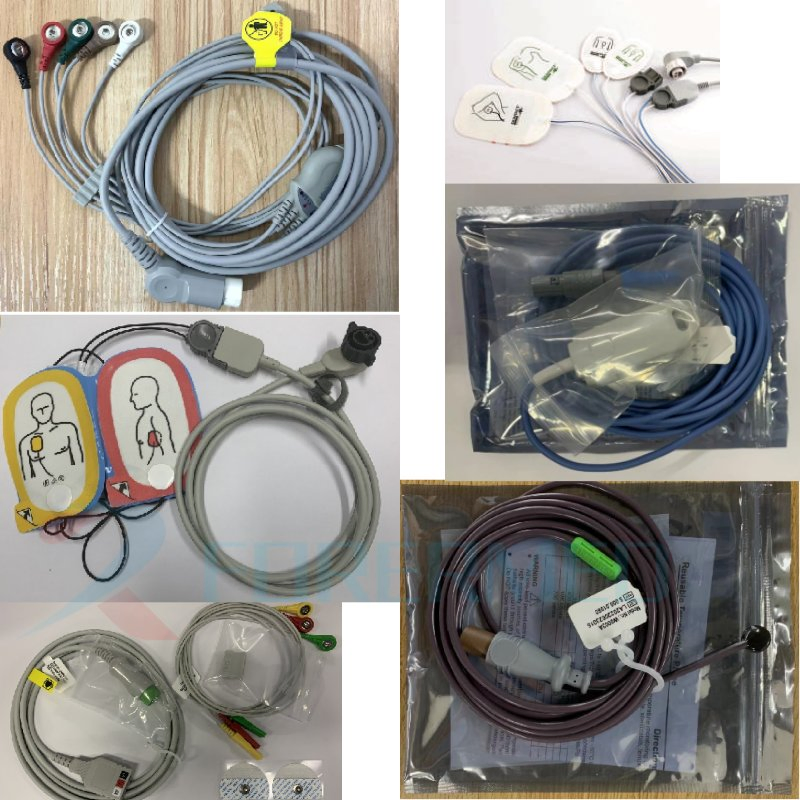 7'' Color Screen Portable Monitor Defbrillator ECG 6 Parameters Monitor Emergency Defbrillator