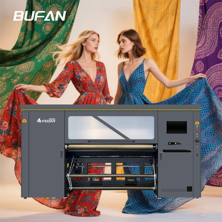 Industrial Heavy-Duty 1.9m Dye Sublimation Printer with 30X I3200 Printheads The Ultimate Textile Production Solution