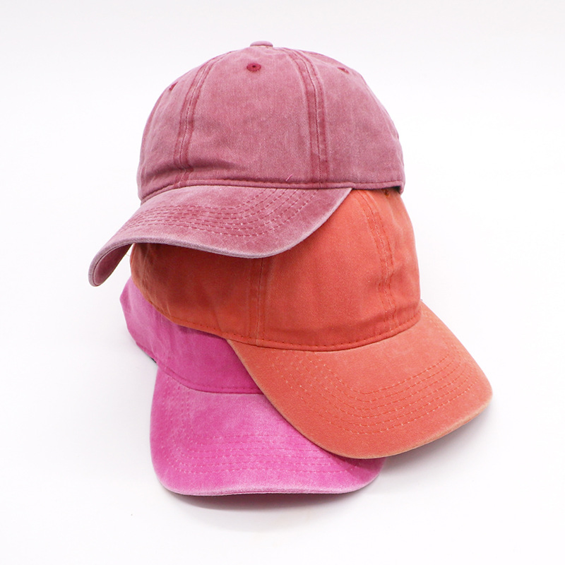 Custom Adult's Wholesale Cotton Panel Embroidery/Blank Sports Leisure Washed Baseball Hat Caps