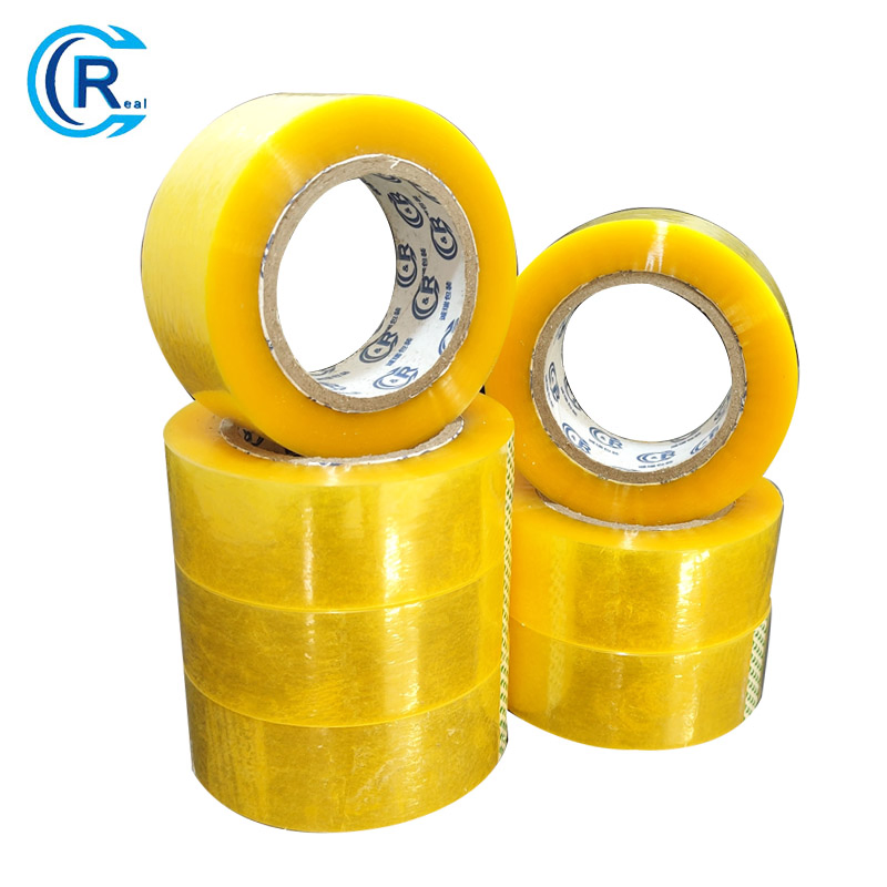 Waterproof BOPP OPP Custom White Acrylic Strong Crystal Clear Transparent Adhesive Gum Film Jumbo Rolls Packaging Box Sealing Shipping Packing Logo Printed Tape