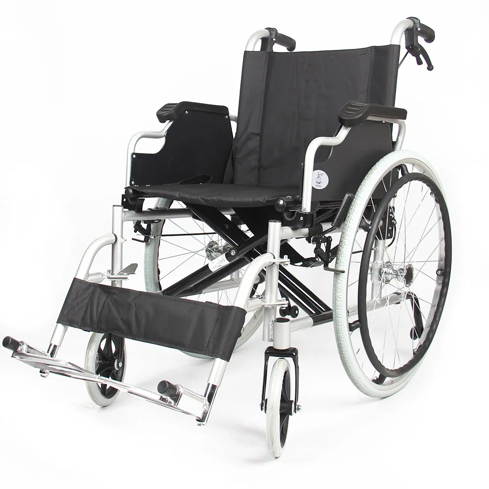Foldable Compact Aluminium Manual Wheelchair for Adult Easy Maneuver