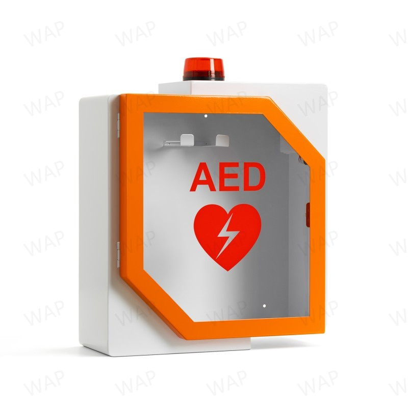 M15 Polygonal Shaped Wall Mounted Universal Metal Aed Storage Cabinet with Alarm