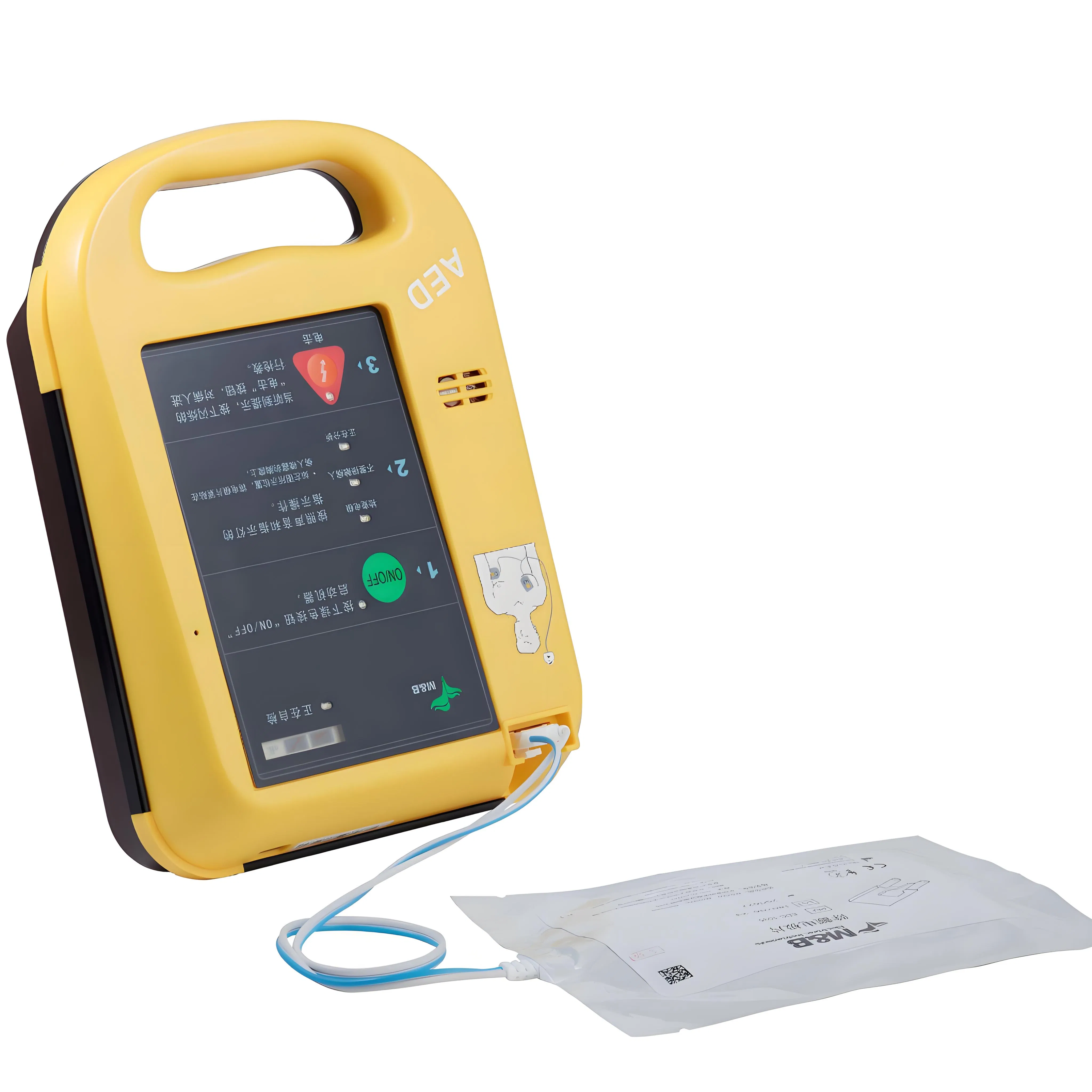 Automated External Defibrillator Aed Portable Life Saving Device for Adults Children Cardiac Emergency Heart Rescue Equipment with Voice Prompt CPR Feedback