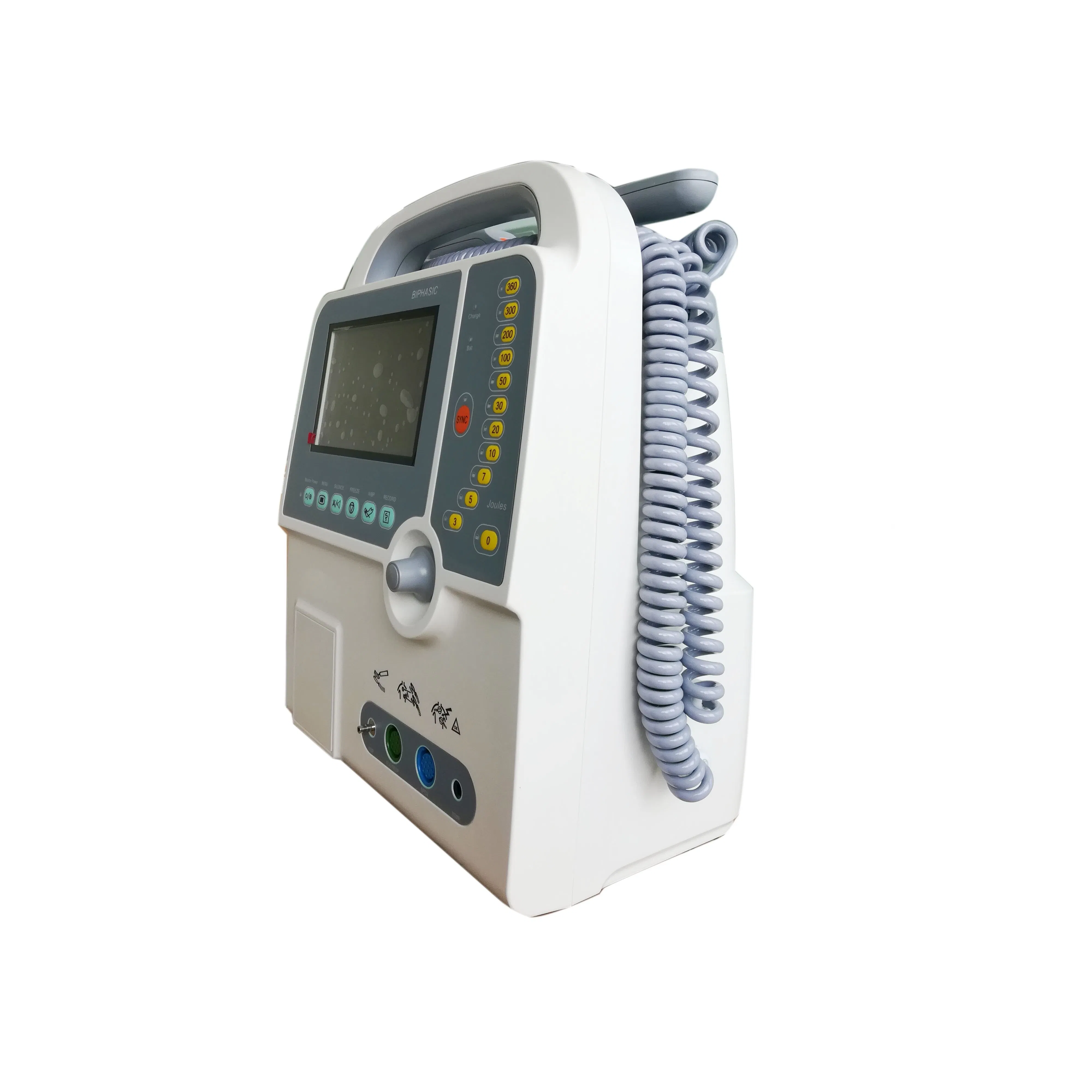 Color LCD Display Biphasic Ambulance Defibrillator Monitor Automated External Defibrillator