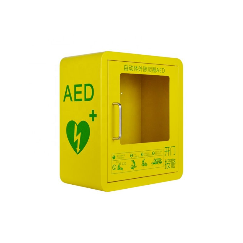 CPR First Aid Defibrillator Training Kit Aluminium Metal Wall Indoor Aed Cabinet with Mounted