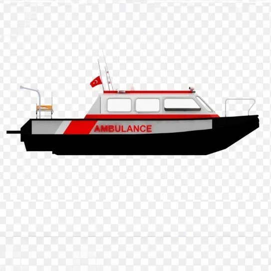 26FT 8m Aluminum Water Hospital Rescue Ambulance Boat for Sale