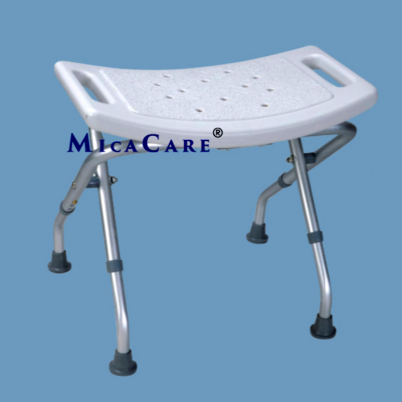 Ergonomic White Bathroom Bench for Seniors and Disabled Individuals