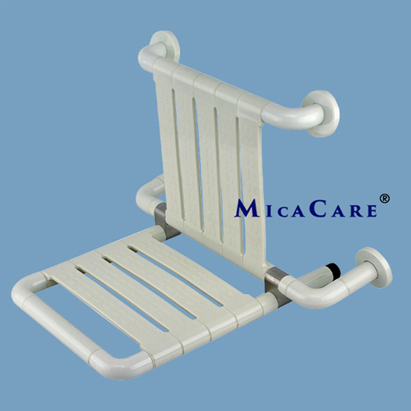 Comfortable Folding Shower Seat with Backrest for Seniors