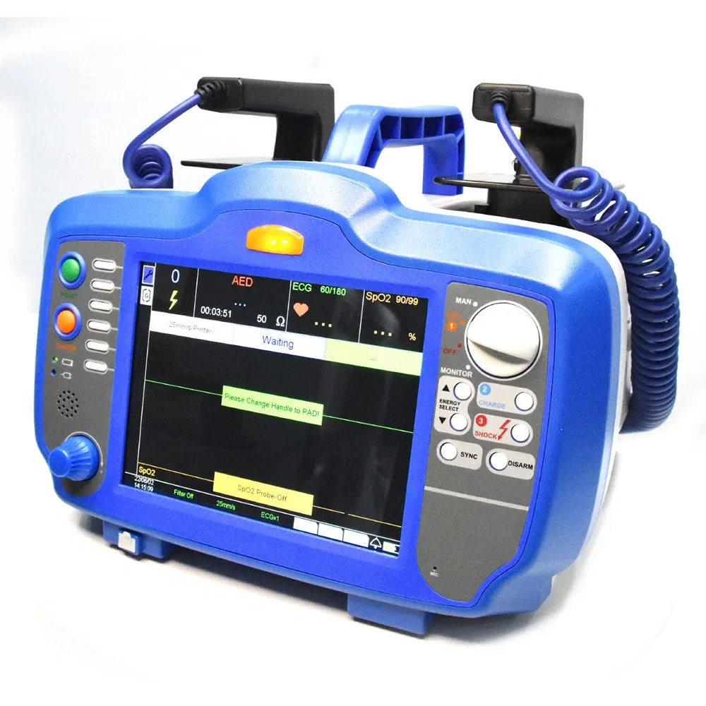 Hot Sale Portable Aed Automated External Defibrillator Monitor with LCD Display for Ambulance