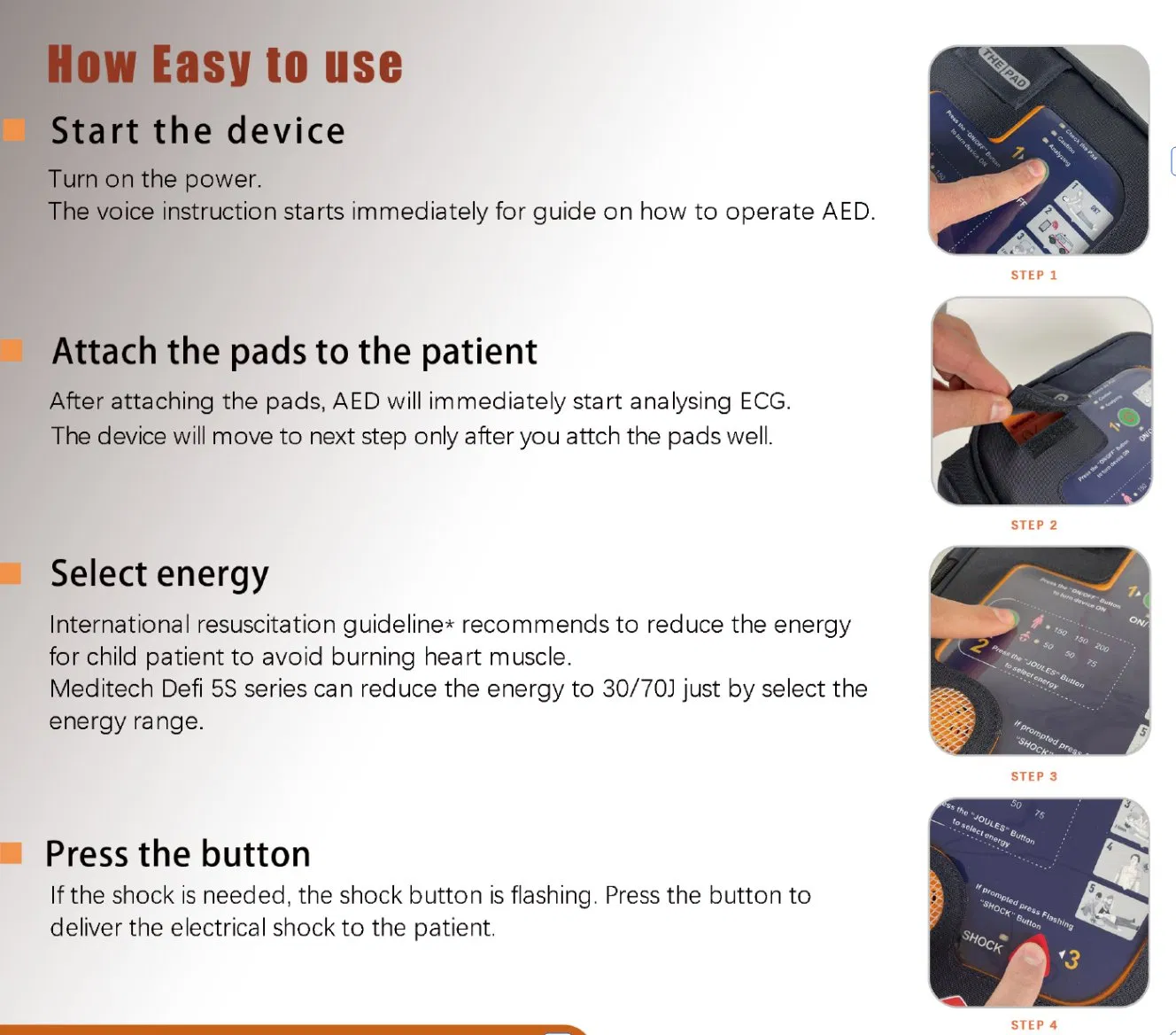 Advanced Aed and Multi-Functions with Adult and Child Mode