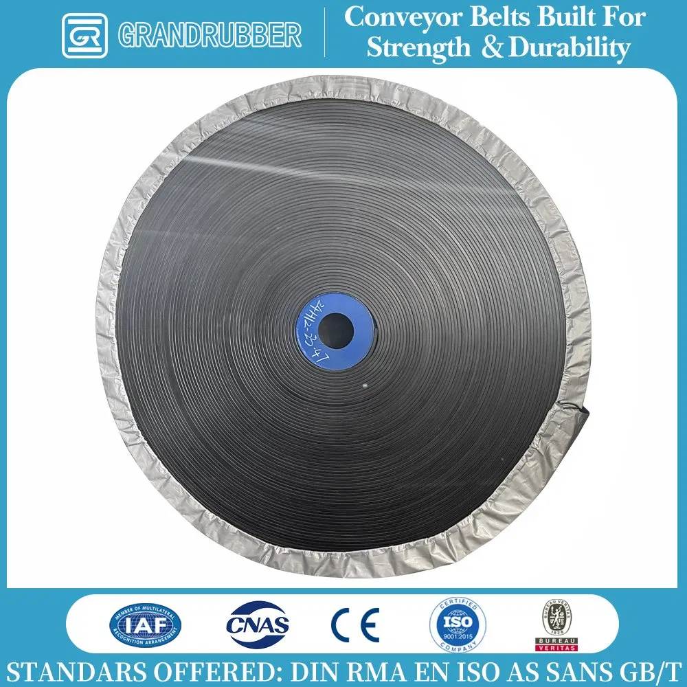 China DIN X Industrial Wear Heat Resistant Polyester Conveyor Rubber Belt for Coal Mine