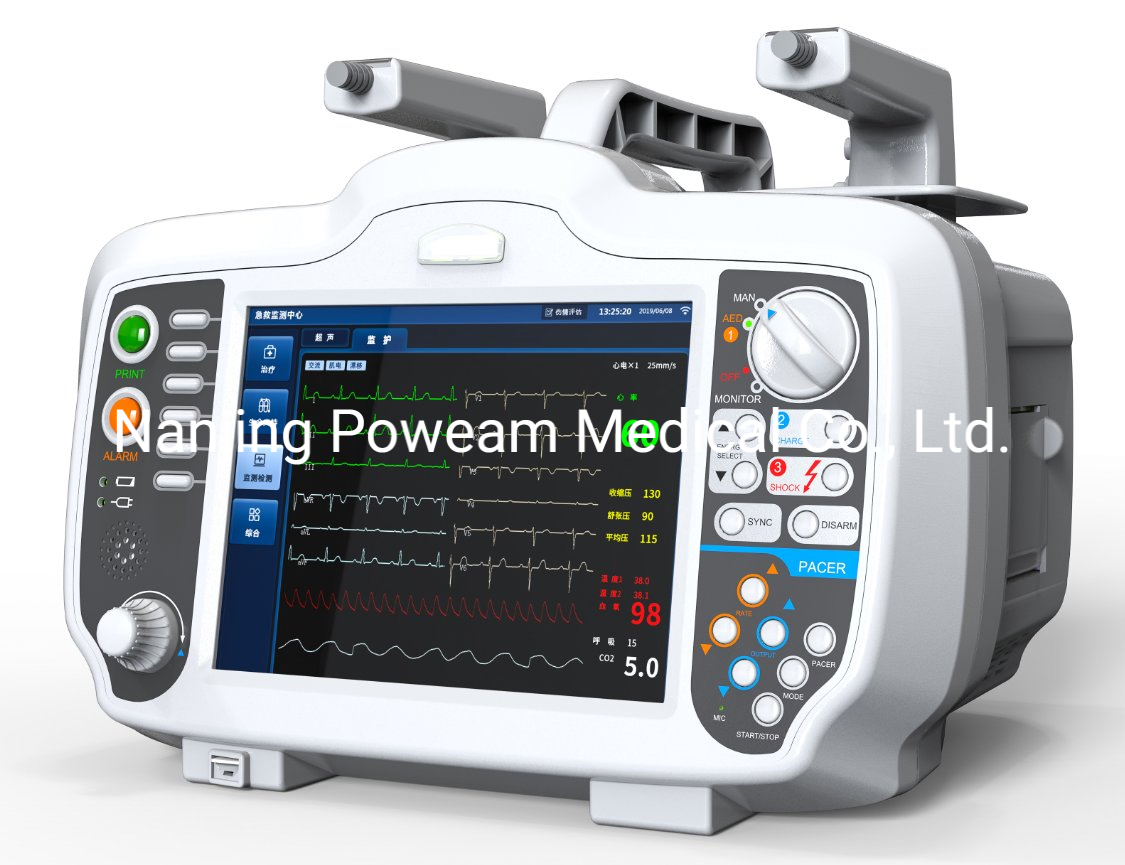 Hospital Use Advanced Defibrillator Monitor First Aid Aed Biphasic Defibrillator/Monitor for Sale