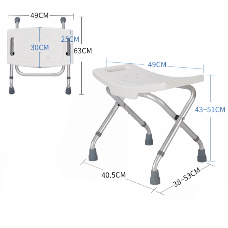 Ergonomic White Bathroom Bench for Seniors and Disabled Individuals