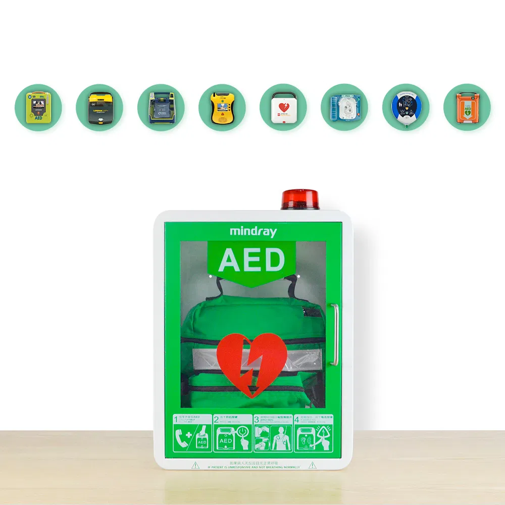 Wap M9 First Aid Defibrillator Training Kit Aluminium Metal Wall Indoor Aed Cabinet with Mounted